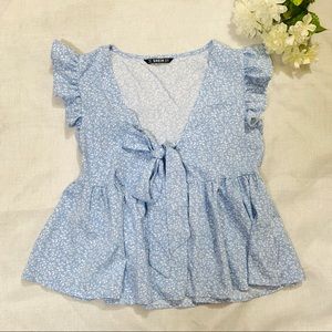 Blue Babydoll Top